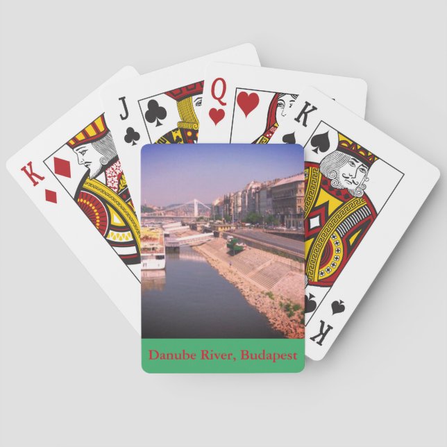 Kettenbrücke - Donau, Budapest, Ungarn Spielkarten (Rückseite)