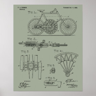 Kettenloser Gang 1898, zum des Poster