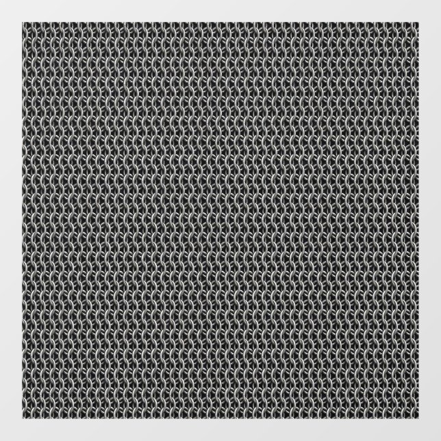 Kettenpanzer Mittelalterliche Rüstung Fensteraufkleber (Blatt)