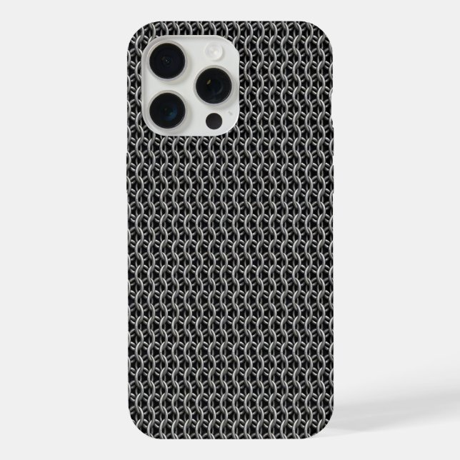 Kettenpanzer Mittelalterliche Rüstung iPhone 15 Pro Max Hülle (Rückseite)