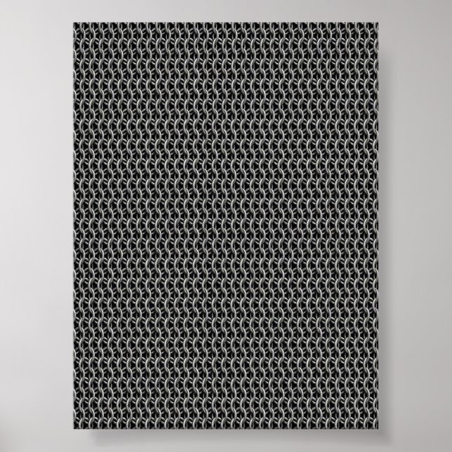 Kettenpanzer Mittelalterliche Rüstung Poster (Vorne)