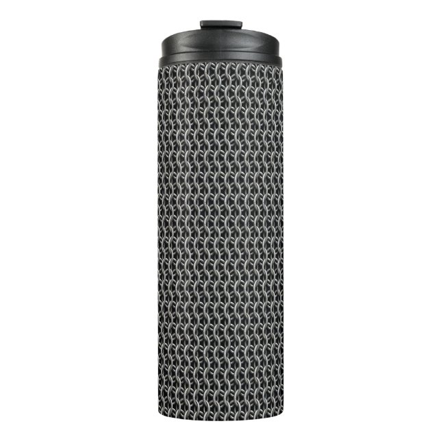 Kettenpanzer Mittelalterliche Rüstung Thermosbecher (Vorderseite)