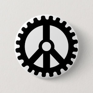 Kettenrad des Frieden-Knopfes Button