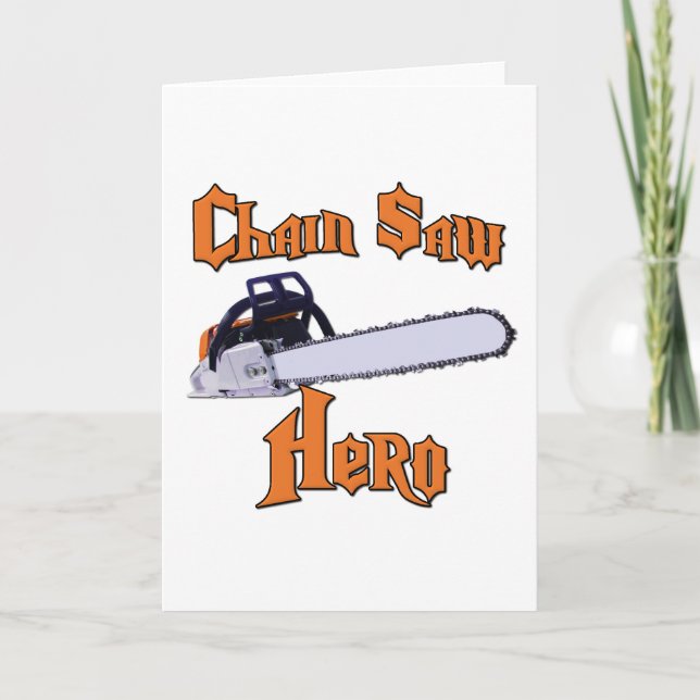 Kettensäge Hero Chainsaw Karte (Vorderseite)