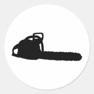 Kettensäge Runder Aufkleber