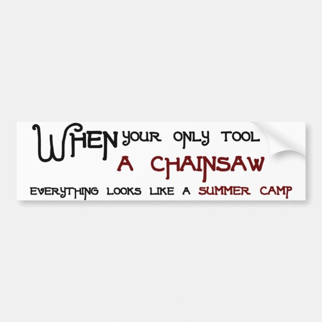 Kettensägen und Summercamps Autoaufkleber (Vorne)