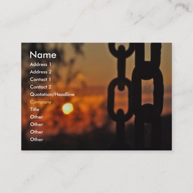 KettenSunset Big Business Card Visitenkarte (Vorderseite)