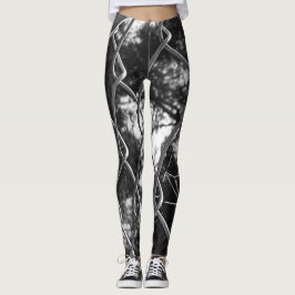 Kettenverbindungszaun und Spinnennetz Leggings