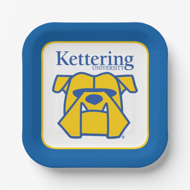 Kettering University Bulldogs Pappteller (Vorderseite)