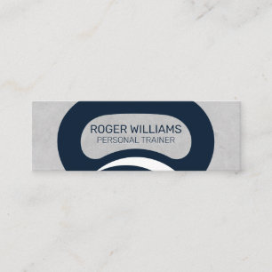 Kettle Bell   Graue Textur Hintergrund Mini Visitenkarte