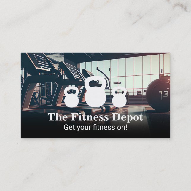 Kettle Bell Logo | Fitness Gym Visitenkarte (Vorderseite)