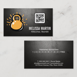 Kettle Bell Logo QR Code Business Card Visitenkarte