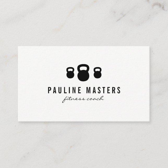Kettle Bells Fitness Coach Visitenkarte (Vorderseite)