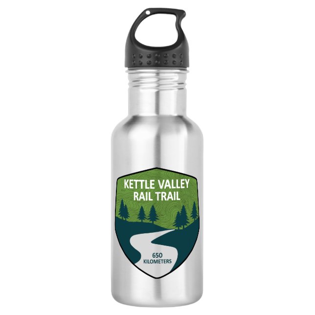 Kettle Valley Rail Trail British Columbia Edelstahlflasche (Vorderseite)