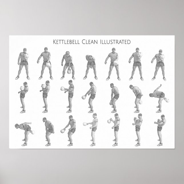 Kettlebell 1 Arm Clean Poster (Vorne)