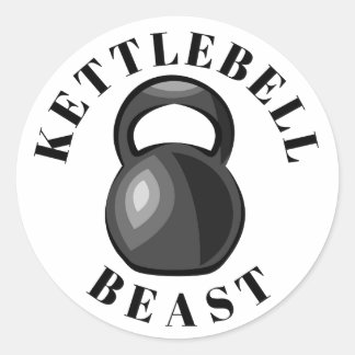 Kettlebell Beast. Kettlebell Lover Runder Aufkleber