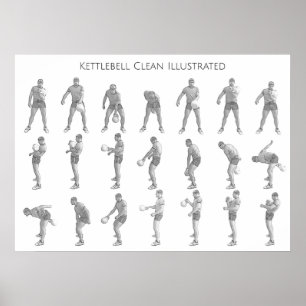 Kettlebell ein Arm sauber Poster