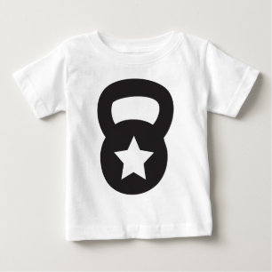 Kettlebell mit einem leeren Stern Baby T-shirt