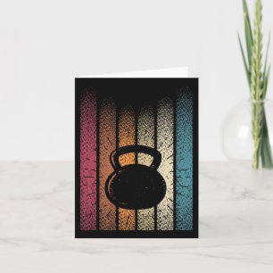 Kettlebell Retro Workout PowerHeader Bodybuilder Karte