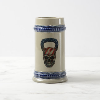 Kettlebell Schädel Stein Bierglas