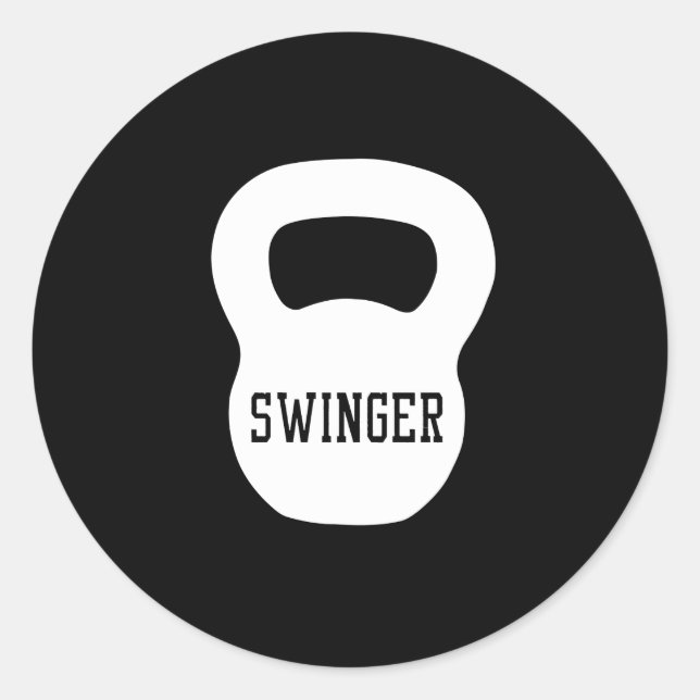 Kettlebell Swinger Runder Aufkleber (Vorderseite)
