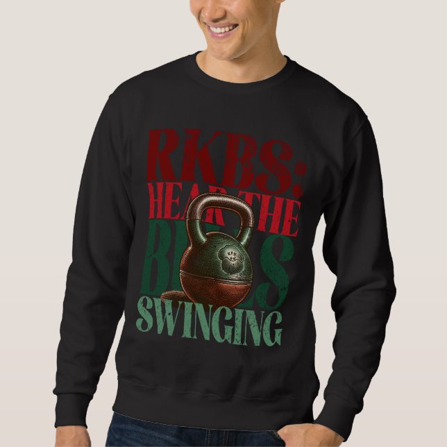 Kettlebell Swings Fun Christmas Version Fitness Sweatshirt (Vorderseite)