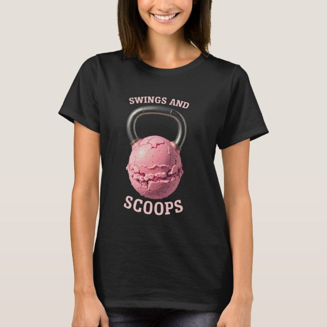 Kettlebell Workout Gym Body Ice Cream Ball Fitness T-Shirt (Vorderseite)