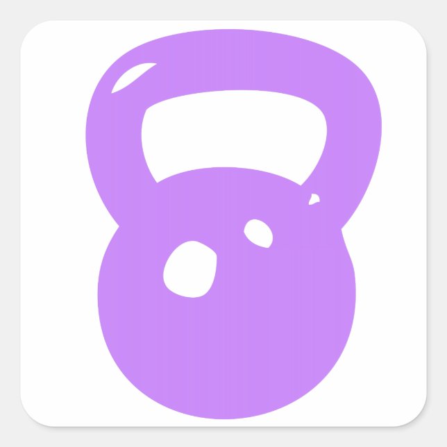 Kettlebell Workout Quadratischer Aufkleber (Vorderseite)