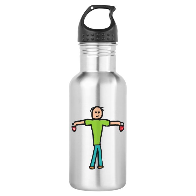 Kettlebells Edelstahlflasche (Vorderseite)