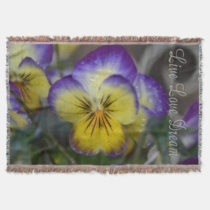 Keuchblanket/Lila & gelb Decke