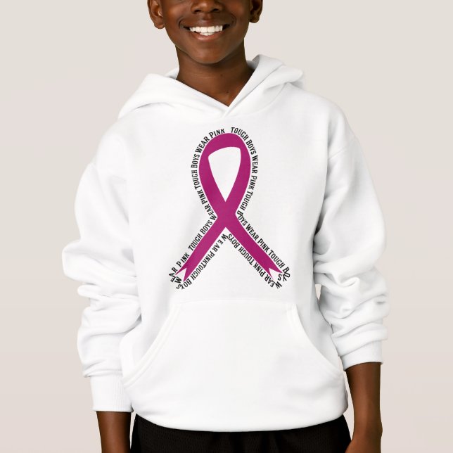 Keuche tragen rosa Brustkrebs Hoodie (Vorderseite)