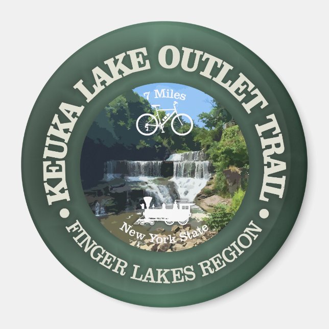 Keuka Lake Outlet Trail (Fahrrad c) Magnet (Vorne)