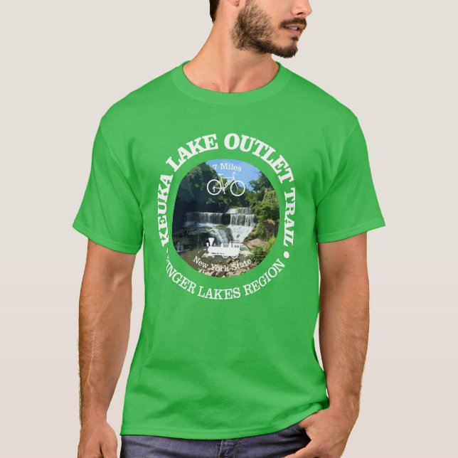 Keuka Lake Outlet Trail (Fahrrad c) T-Shirt (Vorderseite)
