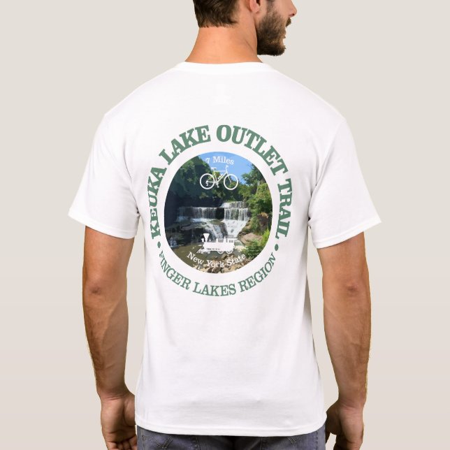 Keuka Lake Outlet Trail (Fahrrad c) T-Shirt (Rückseite)
