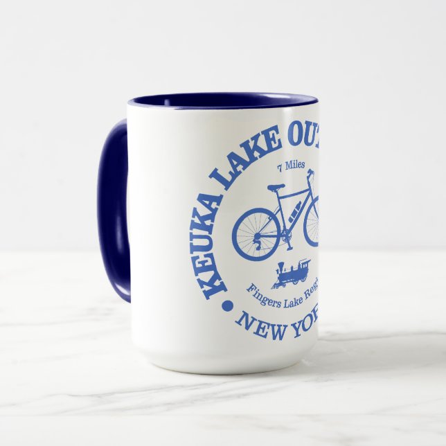 Keuka Lake Outlet Trail (Fahrrad) Tasse (Vorderseite Links)