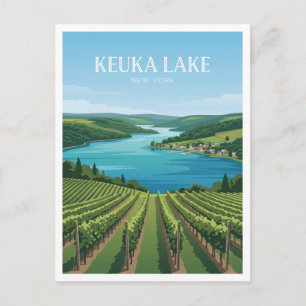 Keuka Lake Wine Trail Hammondsport New York Postkarte