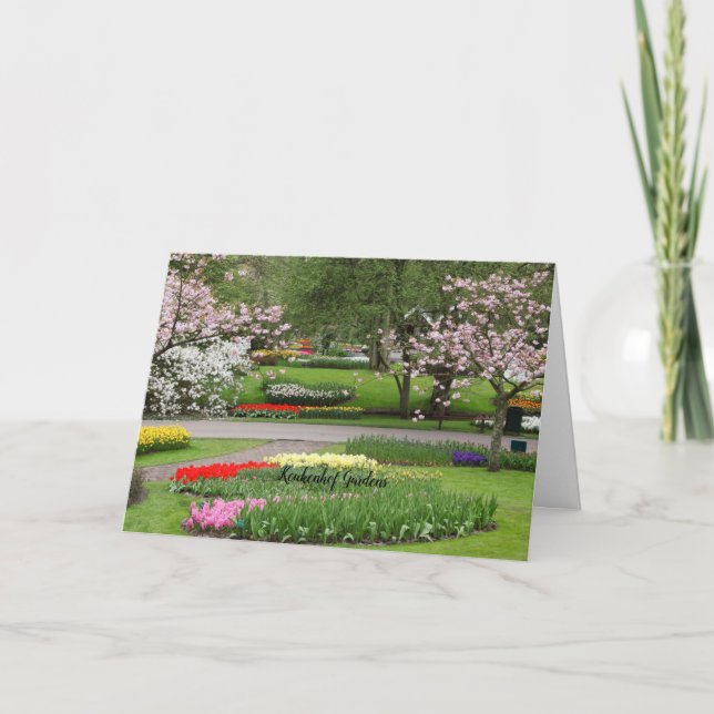 Keukenhof Gardens, Niederlande Karte (Vorderseite)