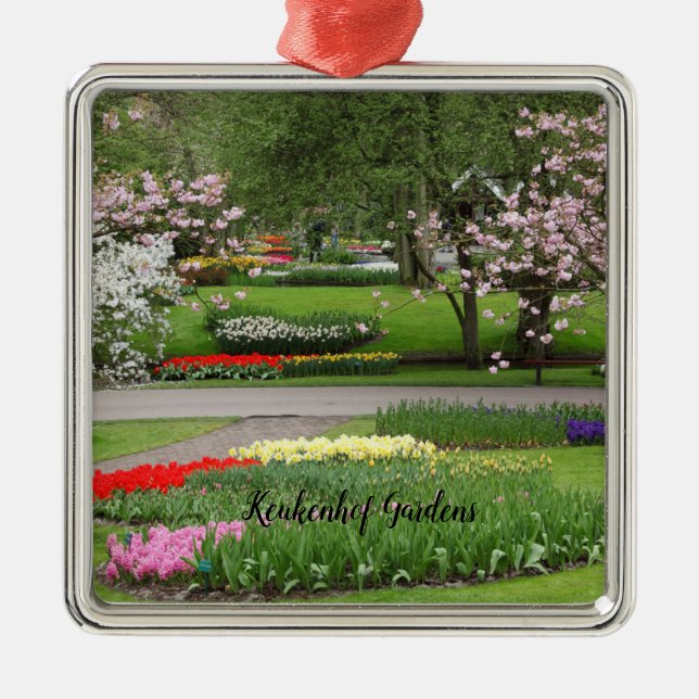 Keukenhof Gardens, Niederlande Ornament Aus Metall (Vorne)