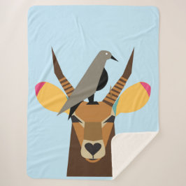 Keule auf Hirschkopf Sherpadecke