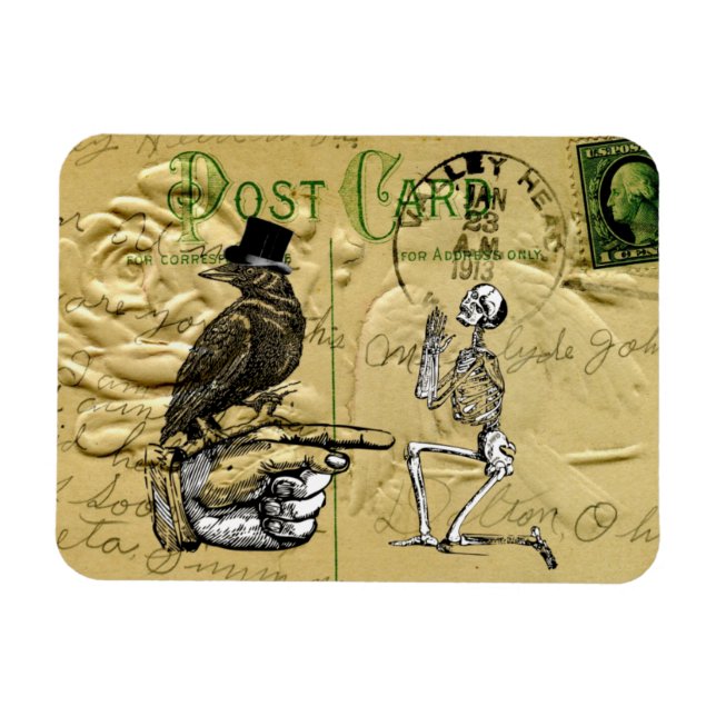 Keule und Skelett Magnet (Horizontal)