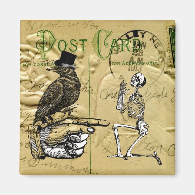 Keule und Skelett Magnet (Vorne)