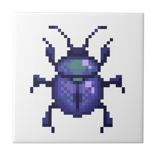 Kever paars pixelart fliese (Vorderseite)
