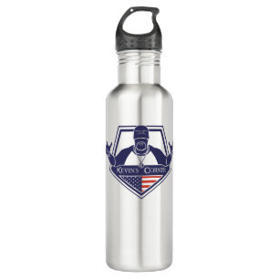 Kevin-Ecke-Logo Edelstahlflasche