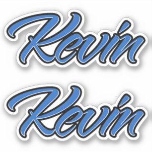 Kevin Name blue Aufkleber Sticker Stickerset