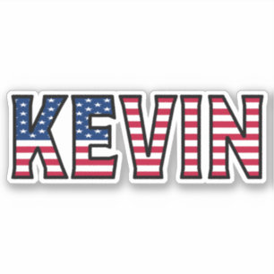 Kevin Name Vorname USA Sticker Stickerset