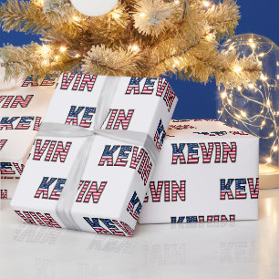 Kevin Prénom Nom US Papier cadeau