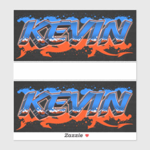 Kevin Vorname Name Graffiti Aufkleber Sticker