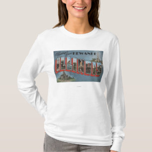 Kewanee, Illinois - große Buchstabe-Szenen T-Shirt