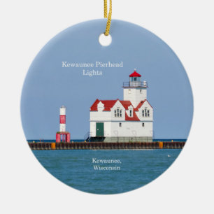 Kewaunee Pierhead Lights Schmuck Keramik Ornament