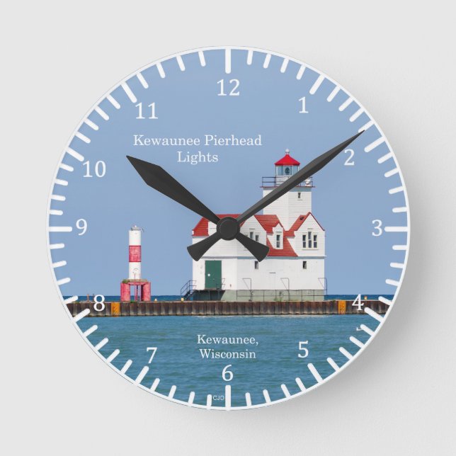 Kewaunee Pierhead Lights Uhr (Vorderseite)